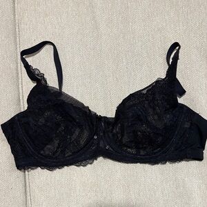 Black Lace Bra, unlined 32DD